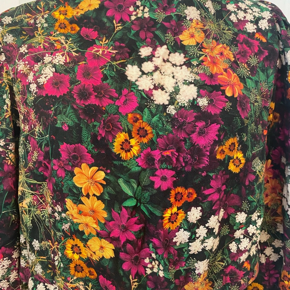 Desigual Womens Floral Cropped Longsleeve Blouse - Picture 3 of 10